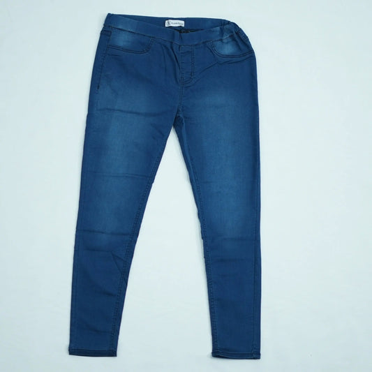 BASIC JEGGING  BLUE Slash Slub