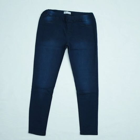 BASIC JEGGING DARK BLUE Slash Slub